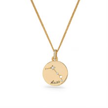 Tipperary Crystal Zodiac Gold Pendant Aries