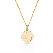 Tipperary Crystal Zodiac Gold Pendant Cancer