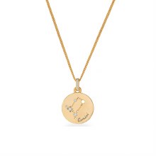 Tipperary Crystal Zodiac Gold Pendant Gemini