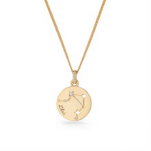Tipperary Crystal Zodiac Gold Pendant Libra