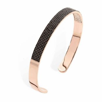 Tipperary Crystal Noir Rose Gold Pave Bangle