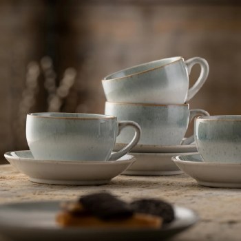 Belleek Tivoli Set of 4 Cup and Saucers