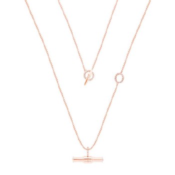 Tipperary Crystal Toggle Pendant Rose Gold