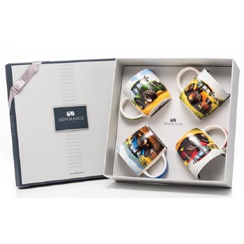 Newgrange Living Tractor Bone China Mugs Set of 4