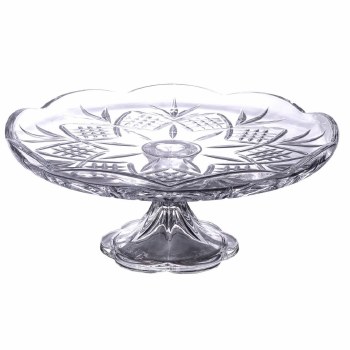 Killarney Crystal Trinity 12&quot; Footed Cake Plate