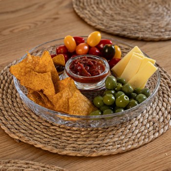 Killarney Crystal Trinity Chip &amp; Dip Platter