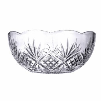 Killarney Crystal Trinity Large Scalloped Bowl