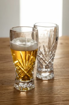 Killarney Crystal Trinity Pint Glass Pair