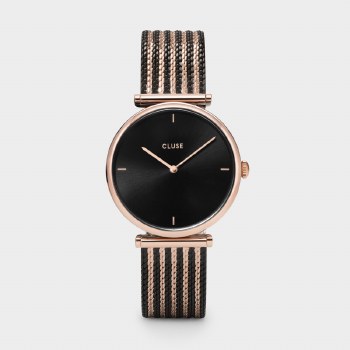 Cluse Watch Triomphe Mesh Rose Gold &amp; Black