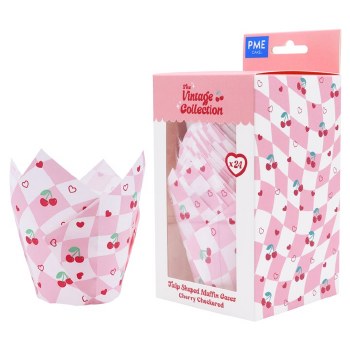 Tulip Muffin Cases Cherry 24 pack