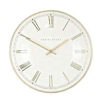 Tara Lane Wall Clock Gold/White 36cm
