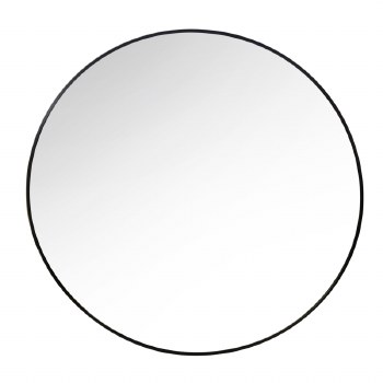 Tara Lane Wall Mirror Black Round 90cm