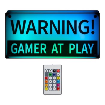 Warning Gamer at Play LED Light
