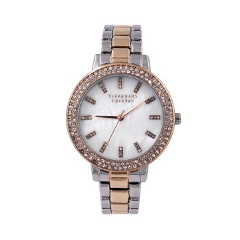 Tipperary Crystal Watch Two Toned Sophie