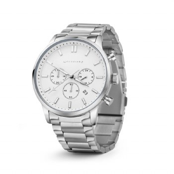 Newbridge Silverware Watch Gents White Face Chrongraph