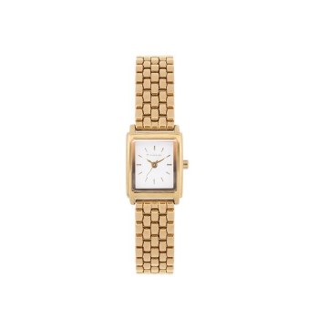 Tipperary Crystal Watch Rectangular White &amp; Gold