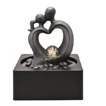 Water Feature with LED Light Kissing