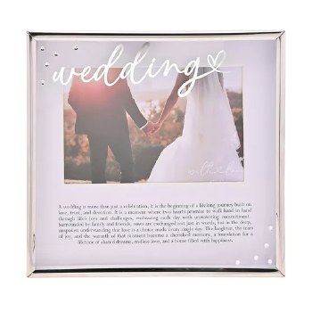 Wedding Frame 4*6" Silver Word
