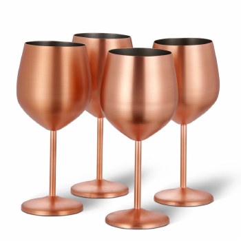 Oak &amp; Steel Wine Rose Gold Matt Set of 4