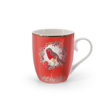 Tipperary Crystal Xmas Mug- Robin