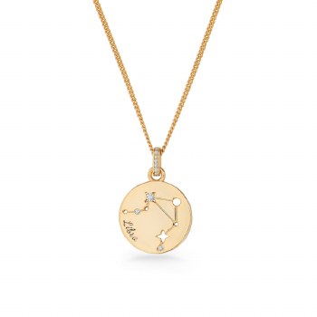 Tipperary Crystal Zodiac Gold Pendant Libra