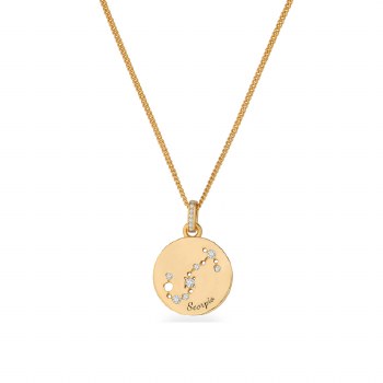 Tipperary Crystal Zodiac Gold Pendant Scorpio