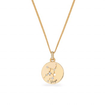Tipperary Crystal Zodiac Gold Pendant Virgo
