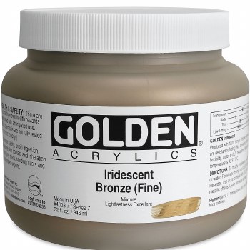 Golden Heavy Body Acrylics, 32 oz, Iridescent Bronze Fine