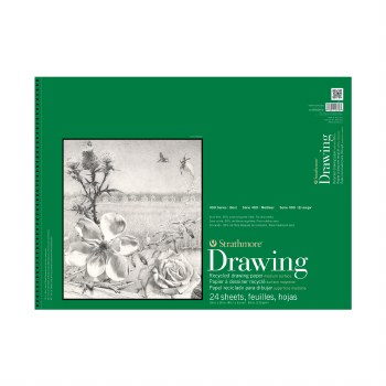 Strathmore Drawing Paper Pads - 400 Series Recycled, 18" x 24" - 24/Sht. Side Bound Pad - In-Store Pick-Up ONLY
