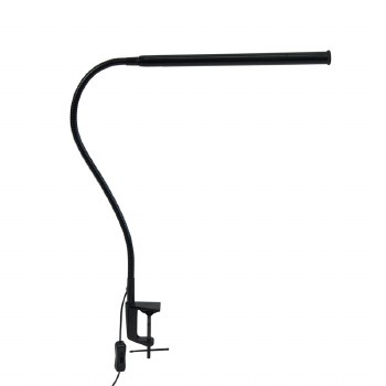 Studio Designs Metal LED Bar Clamp Lamp with Flexible Neck for Drafting Tables in Black