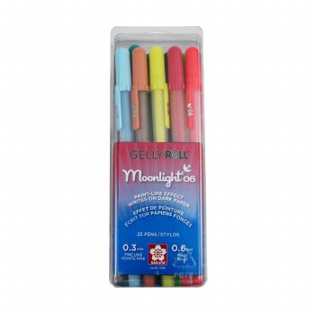 Gelly Roll Moonlight Pen Sets, 25 Color Collection Fine Set, Includes all colors for the Twilight, Daylight, Gray, Dawn & Dusk 5-Color Sets