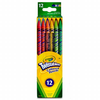 Crayola Twistables Colored Pencils Sets, 12-Color Set