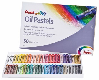Pentel Oil Pastel Sets, 50-Color Set