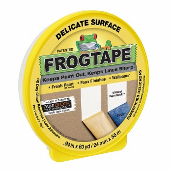 FrogTape Delicate-Surface Masking Tape, .94" x 60 yards, 3" Core