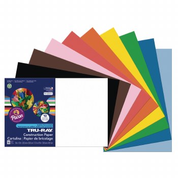 Tru-Ray Construction Paper, 12" x 18", Assorted Colors