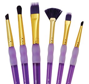 Royal Langnickel Big Kids Brush Purple Flat Wisps 3/8