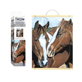 Royal Langnickel Paint by Number Artist Canvas Kit with Display Hanger, Horse Friends