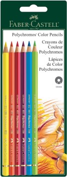 Polychromos Artist Colored Pencil Sets, 6-Color Set