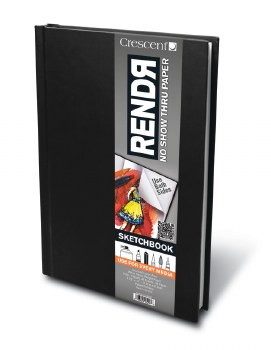 RENDR Hard-Cover Sketch Books, 8.5" x 11" - 48/Sht. 180 gsm Hard Bound