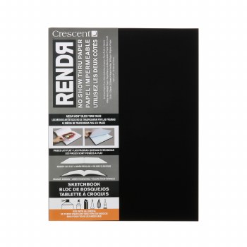 RENDR Soft-Cover Lay-Flat Sketchbooks, 8.5 in. x 11 in. - Tape Bound, 32 Shts./Pad