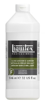 Liquitex Gloss Fluid Medium & Varnish, 32 oz.