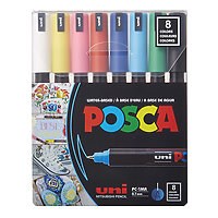 POSCA Paint Marker Sets, 8-Color PC-1MR Extra-Fine Basic Set