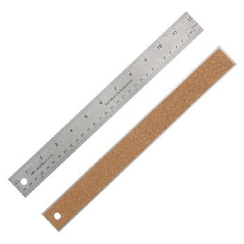 Flexible Stainless Steel Rulers, 36 in. - Cork Backed
