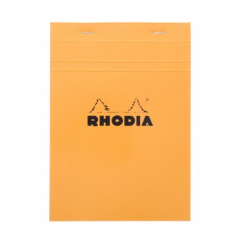 Rhodia Pads, 6" x 8.25", Graph, Orange, 80 Sheets, 80 gsm, Staple Bound