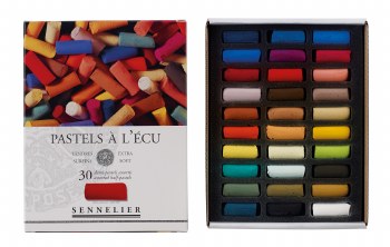 Sennelier Soft Pastel Sets, Half Stick, 30-Color Assorted