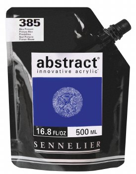 Abstract Acrylics, Primary Blue 500ml, Satin