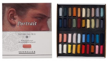 Sennelier Soft Pastel Sets, Half Stick, 40-Color Portrait Set