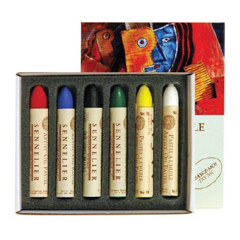 Sennelier Oil Pastel Sets, 6-Color Set