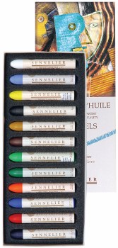 Sennelier Oil Pastel Sets, 12-Color Set