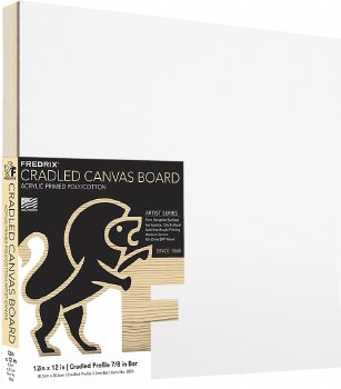 Fredrix Cradled Canvas Board, 12" x 12"